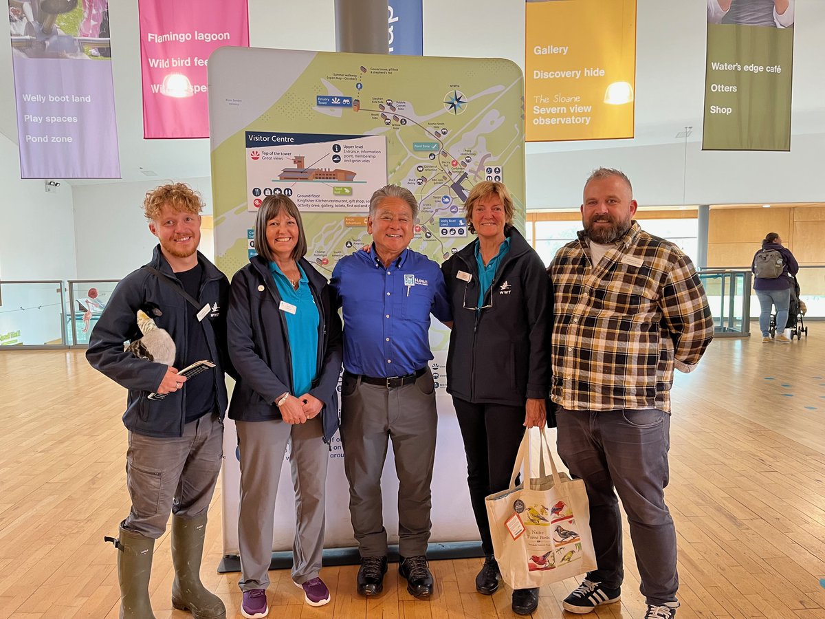 HIPacParks's tweet photo. Ok, best story ever: HPPA’s Keith is in England &amp; visited the #nēnē flock at the esteemed and amazing #Slimbridge Wildfowl and Wetlands Centre. Keith carried our Makana Nēnē Plush to the staff, along with a few other treats.
#slimbridgewwt #makanatheneneplush #thankskeith https://t.co/Ek8aPHabll