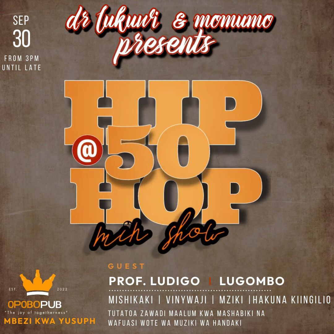 LugomboMaKaNTa's tweet photo. Baadae tukutane OPOBO PUB
Mbezi mwisho!
Maazimisho ya Miaka 50 ya HIP HOP yanaendelea! 💪🏿
#MiniShow by @MomumoMaKaNTa & @drlukuwi ✊🏿🖤💯 https://t.co/Md64RBZaXe