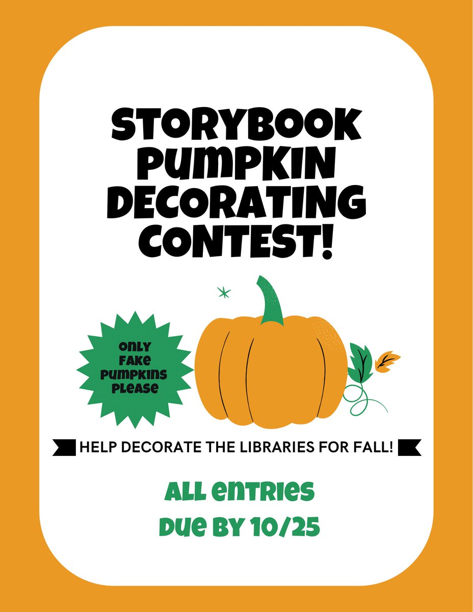 It’s here!  Our annual Storybook Pumpkin contest!  Let’s see that creativity shine! <a href="/TurnerBartelsK8/">Turner/Bartels K8</a>
