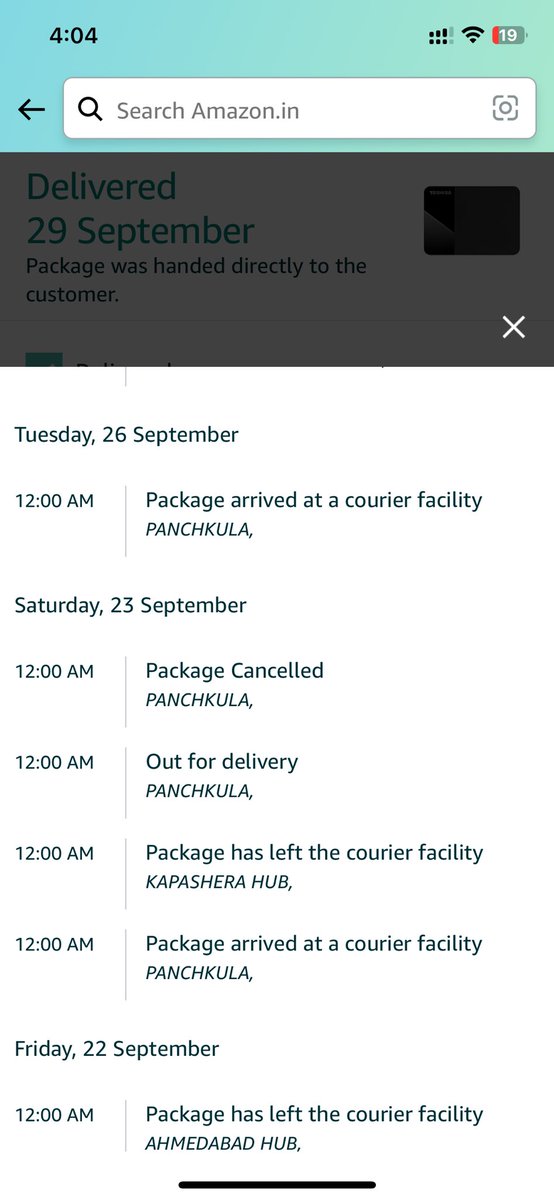 shobhit_jindal's tweet photo. @amazonIN has started fooling its customers! Delivered product as per the status, to custmer who is in Haryana but delivered in Gujarat! Whts more pathetic, was to be delivered by Bluedart, but nver got delivered n got cancelled automatically. Amount now stucked.40675519612109907 https://t.co/juBb39Y3po