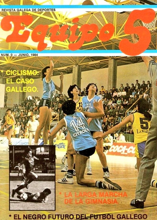 AgrasFernando's tweet photo. Buenas noches, hace casi 40 años, final #CopaReina Pabellón compostelano #StaIsabel Último título de la sección del baloncesto femenino de @RCCelta Mayo 1984 #ArchivoCeltaBaloncesto 📸 Revista "Equipo 5" https://t.co/1ZJtdZVPef