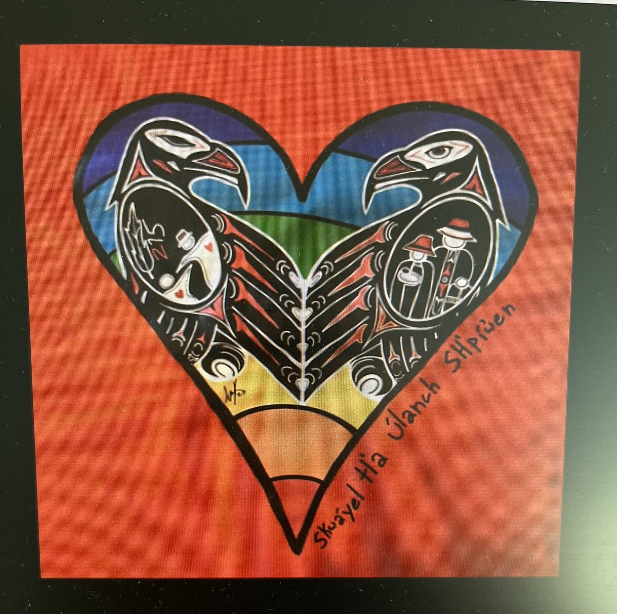 MsRacanelli's tweet photo. Truth and Reconciliation/Orange Shirt Day is not only a day of reflection, understanding and grieving, but about the work that everybody needs to do daily. Thank you to Layla Roberts, a @NorthSurreySec student, who designed our staff t-shirts. 🙏🏻 🧡@Surrey_Schools @Di_Christensen https://t.co/yFTRznjob5