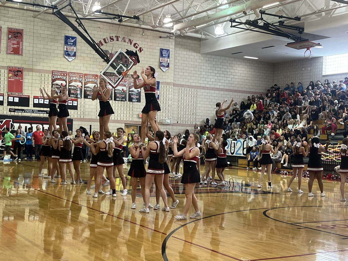 LMegronigle's tweet photo. Great pep rally this afternoon to showcase our fall athletes! Let’s GO @mchsmustangs #HOCO2023 #BetterTogether @MiddleCreekSGA https://t.co/flEYLbWq85