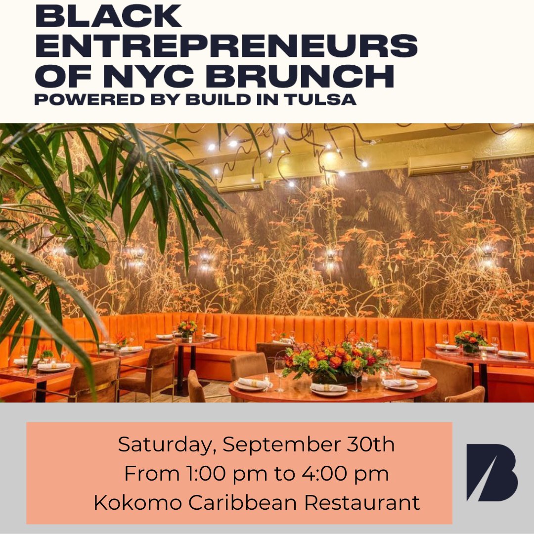 Due to an unforeseen flood in the restaurant, we have had to adjust our plans with a time change!

The Black Entrepreneurs of NYC Brunch will start at 1:00 p.m. and end at 4:00 p.m. at Kokomo Caribbean Restaurant.