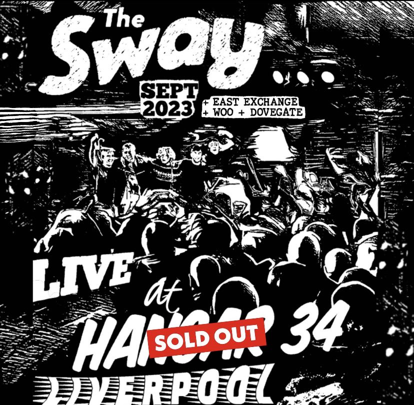 thesway_band's tweet image. HANGAR 34 SOLD OUT 🥳

Nice one everyone for getting tickets it means a lot to us, we’ll see 700 of you tomorrow for a party❤️🙌🏻