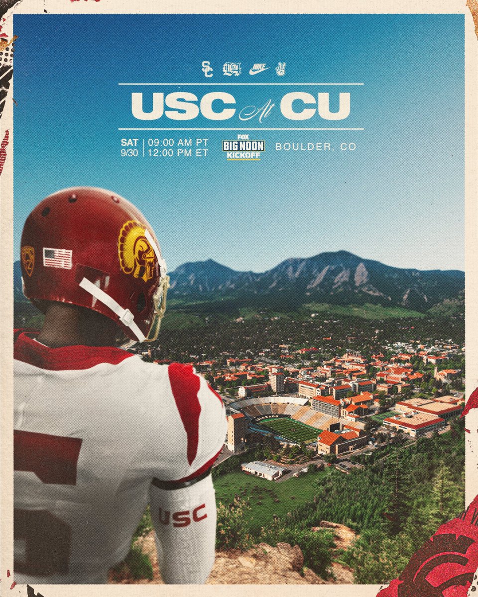 uscfb's tweet photo. writing our own story, no summit in sight. 📈🔥✌️

📍 Boulder, CO
📺 @BNKonFOX / @CFBONFOX 
🗓️ Saturday 9/30 
⌚️ 9 AM PT / 12 PM ET https://t.co/cFk2OtgY3v