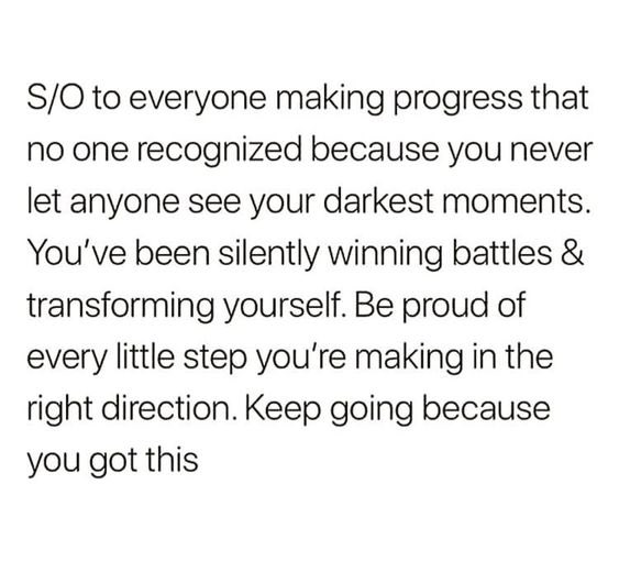 It’s just me, myself and I.