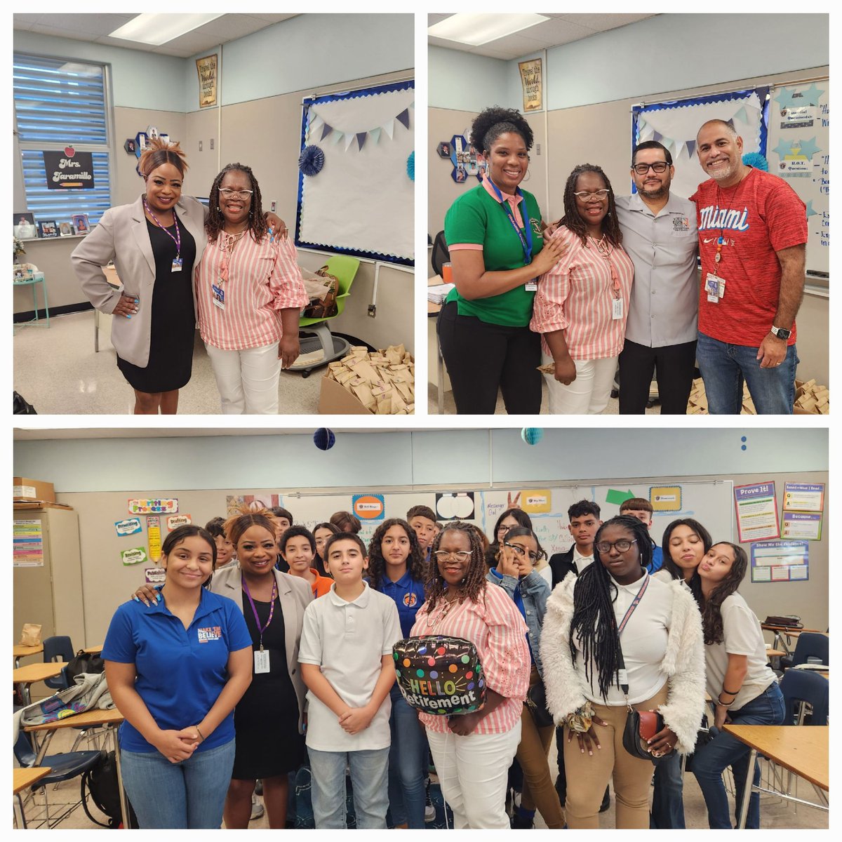 Today my wonderful colleague and friend "graduated" to the ranks of retirement. The wisdom and passion for teaching she exhibited will be missed by all at <a href="/HMLSrHighSchool/">Hialeah-Miami Lakes</a>. We wish her health and happiness in her next chapter. <a href="/J_Ramirez991015/">Juan Ramirez</a> <a href="/alexsantoyo75/">Alexander Santoyo</a>