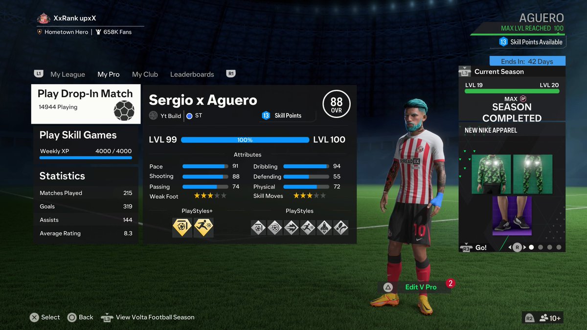 ✅️ 100 -Level 

VFL - @RealSociedadVFL
VPG- F/A ✅️
#EAFC24 
#ProClub ✔️