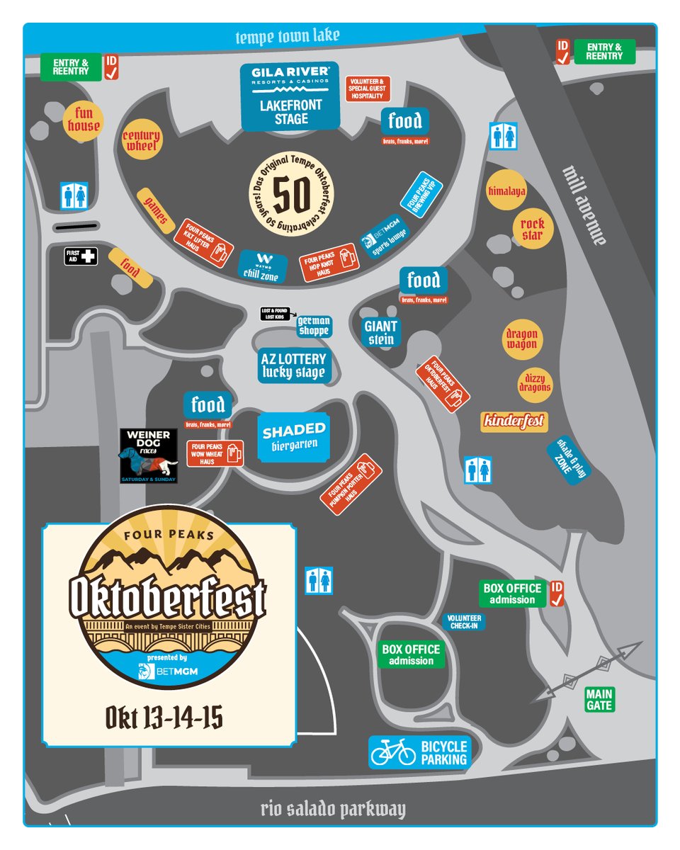 We're so close to the best weekend of the year! 🍻🥨🎡 Scope out the grounds to plan your day at Four Peaks Oktoberfest! 

Now is a great time to buy your presale tickets - visit the link in bio to learn more!