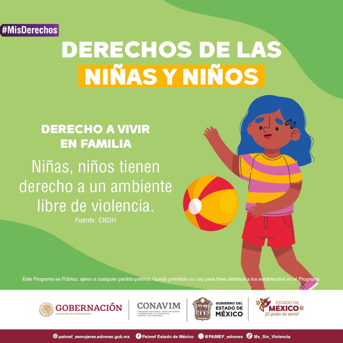 Niñas y niños, tienen derecho a vivir dignamente en familia.
#PAIMEF2023 #CONAVIM #ElPoderDeServir
