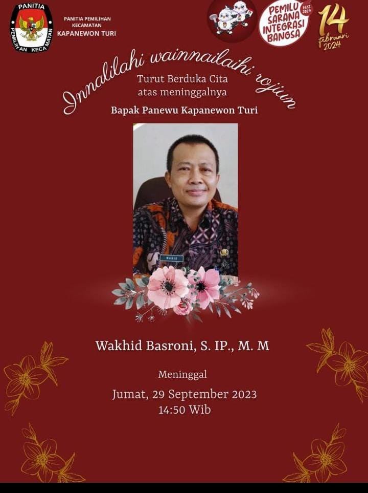 Sugeng Tindak.. Bapak Panewu Kapanewon Turi… Surga Terbaik kagem njenengan.. 🤲🏻