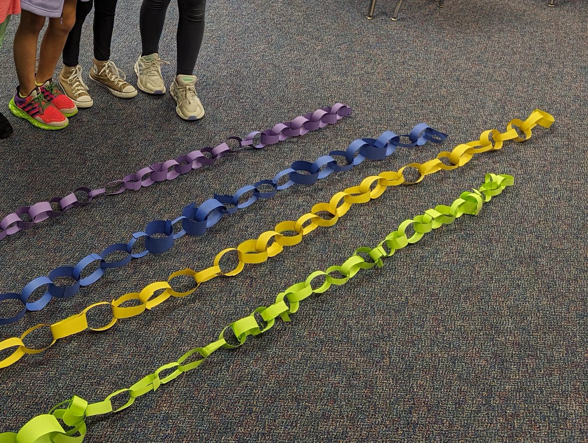 Day 17: Our second team building activity today was the paper chain challenge. I was so impressed how close in length all of the finished paper chains were. They all did a great job!