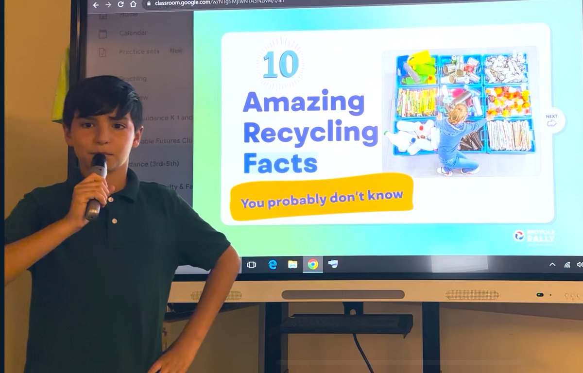 PJESCounseling's tweet photo. The Sustainable Futures club is making sure we don’t forget the importance of recycling @PineJogES💚 Providing reminders to students and staff to help it become a habit in practice #GoGreen @Dream_in_Green:Green Schools Challenge https://t.co/8hcI7NQZRy