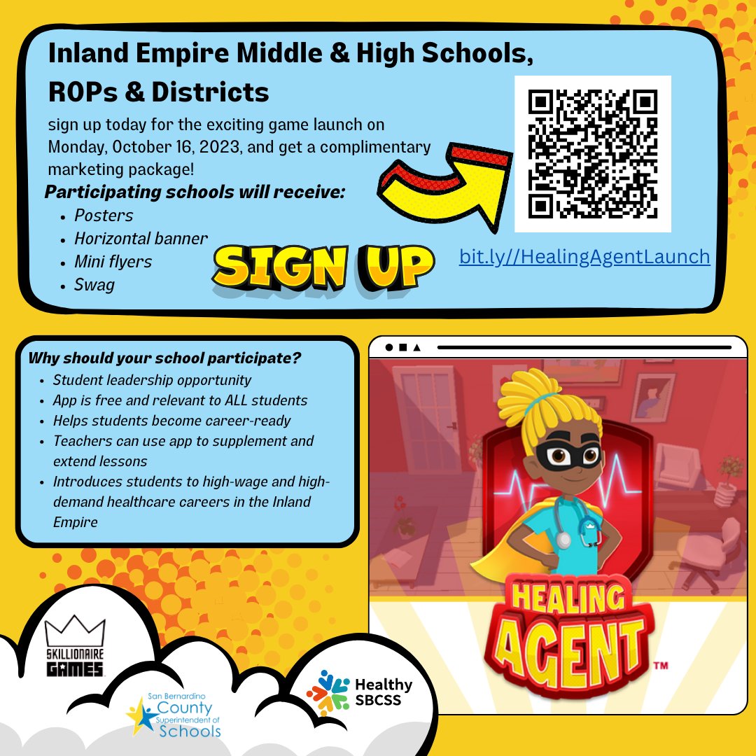 🚀ATTENTION <a href="/SBCountySchools/">San Bernardino County Superintendent of Schools</a> &amp; <a href="/RCOE/">RivCo Office of Education</a> middle, high &amp; adult schools! 🏫Don't miss the #HealingAgentApp launch on Oct 16. Register NOW &amp; claim FREE marketing materials. Hurry, they're limited! 🎉bit.ly/HealingAgentLa…
Cheers to a healthier community with <a href="/HealthySBCSS/">Healthy SBCSS</a> 💚 🌟