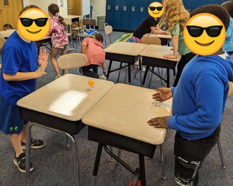 Day 17: Our final team building activity this afternoon was hand ping pong. Students worked in pairs to try to hit a ping pong ball on their desks as many times in a row as possible before it fell off or stopped moving. Such a fun Friday afternoon!