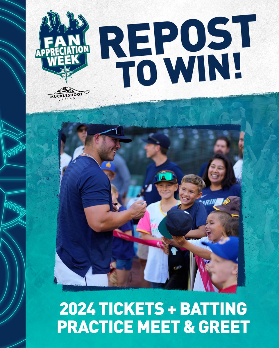 🎟️ REPOST TO WIN 🎟️ As Fan Appreciation Week rolls on, we're giving away four tickets, BP passes and a player meet & greet for a game at the ballpark in 2024... just hit the repost button for a chance to win!