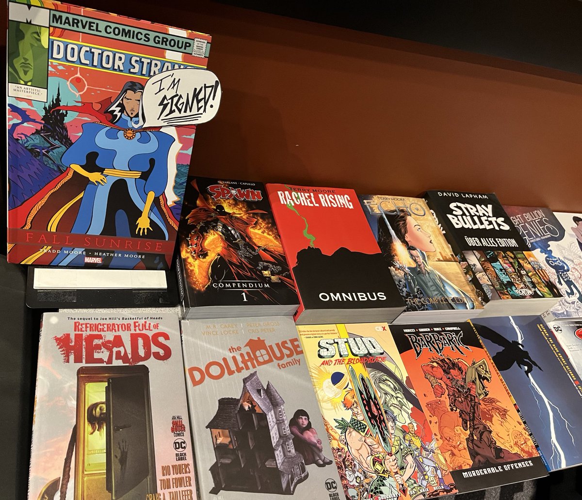CBCCPodcast's tweet photo. What @fcfcomics is slinging in the @alamowinchester lobby during #LostWeekendXVI😍😍 https://t.co/KeEflImy4R