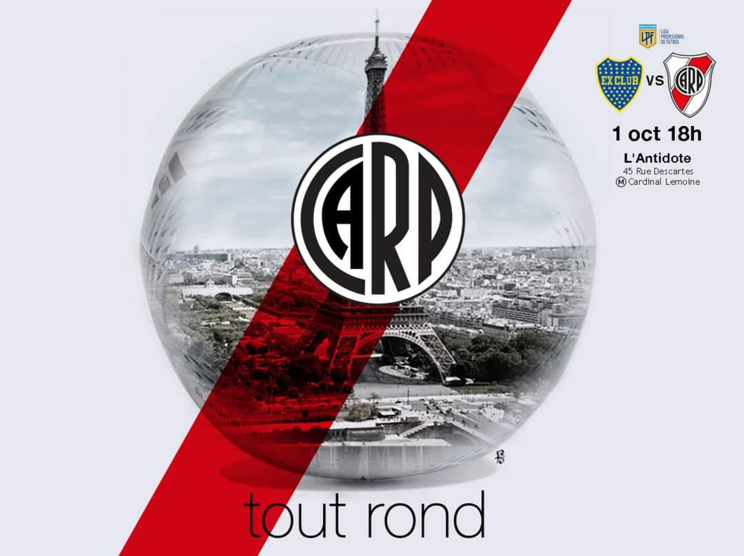 RiverPlateParis's tweet photo. Confirmado para el #Superclasico de Mañana 01/10 a las 18:00. 

River - Ex Club 

River París !

#RiverPlate #RiverParis #SomosRiver https://t.co/0uPVAqXJbf