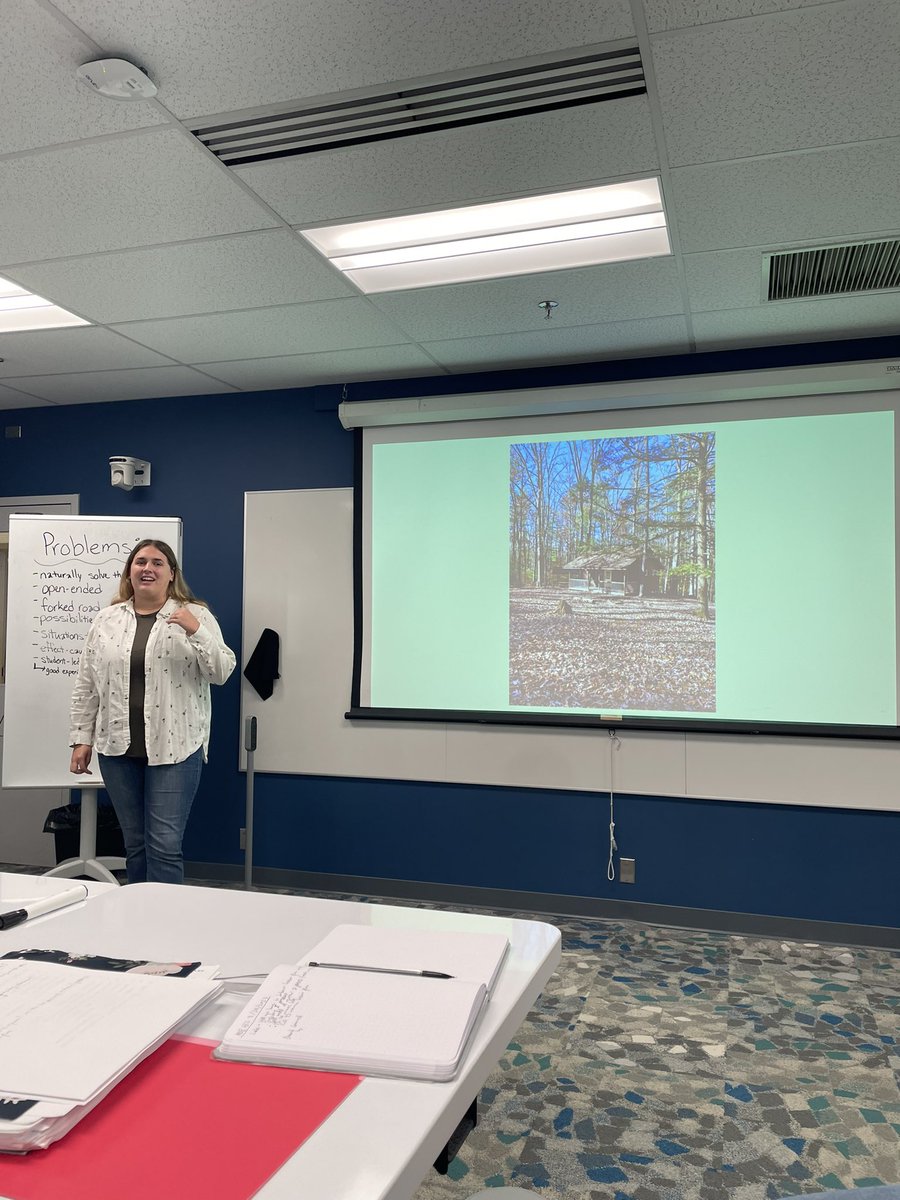 <a href="/seannageiger/">Seanna</a> shared this morning in AEE 412 about her experience at <a href="/ShaversCreek/">Shaver's Creek</a> Outdoor School. Love seeing the overlap between agricultural and environmental education, especially for younger learners! #psuaged24