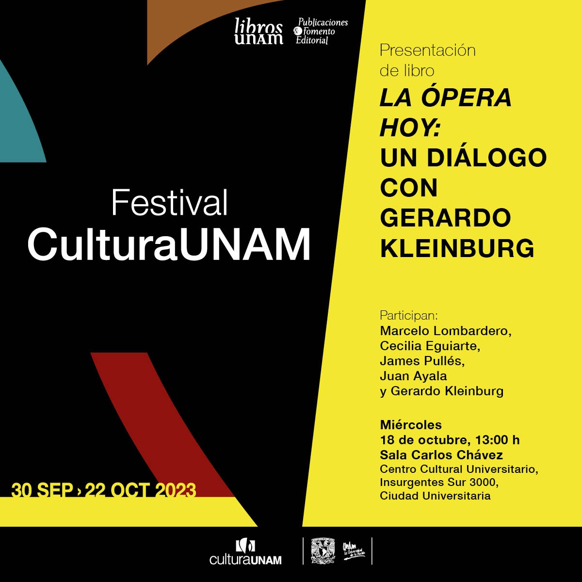 Libros UNAM (@librosunam) on Twitter photo 🤓Mañana inicia el #FestivalCulturaUNAM y te queremos invitar a las actividades de #LibrosUNAM que estarán llenas de #arte, #música y #poesía. ¡Agenda las fechas y acompáñanos! 🎶📚 <a href="/CulturaUNAM/">CulturaUNAM</a>
<a href="/gkleinburg/">Gerardo Kleinburg</a> <a href="/cubeliner/">Juan Ayala</a> 🤓Mañana inicia el #FestivalCulturaUNAM y te queremos invitar a las actividades de #LibrosUNAM que estarán llenas de #arte, #música y #poesía. ¡Agenda las fechas y acompáñanos! 🎶📚 <a href="/CulturaUNAM/">CulturaUNAM</a>
<a href="/gkleinburg/">Gerardo Kleinburg</a> <a href="/cubeliner/">Juan Ayala</a>