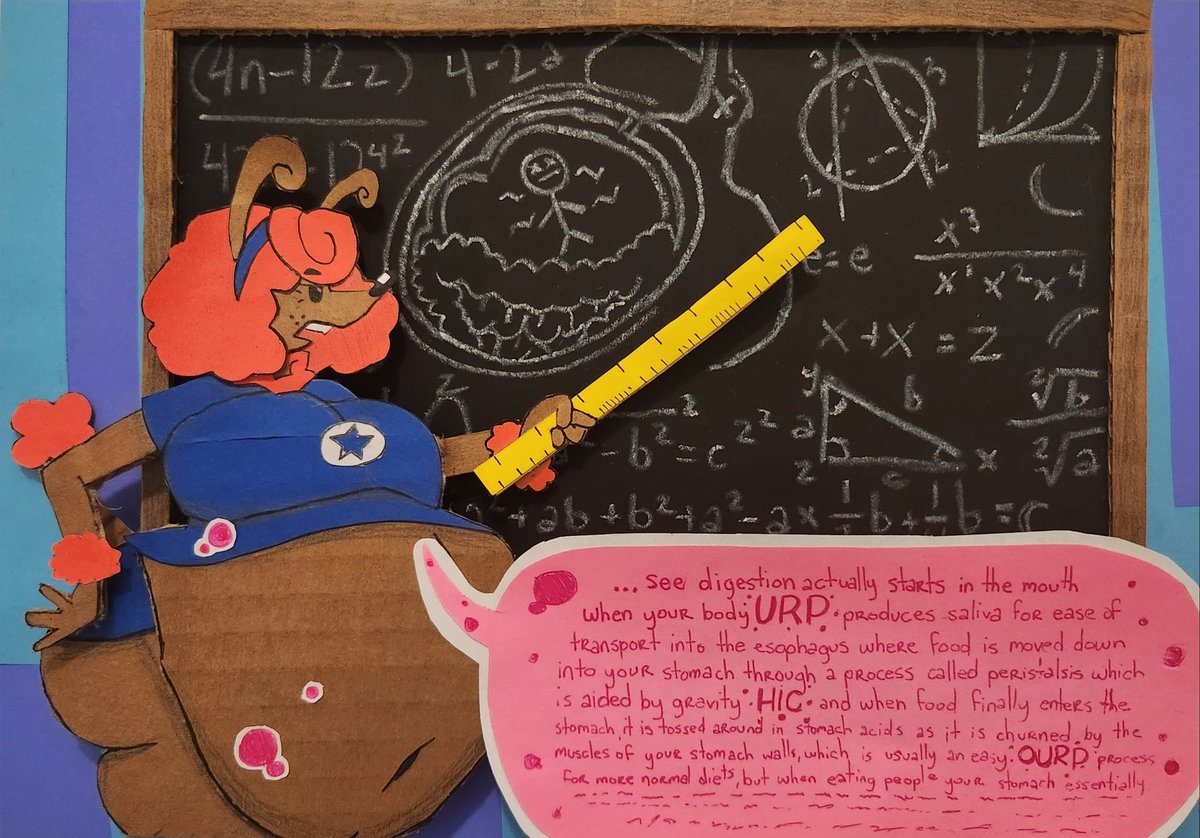 Comm for  <a href="/Afra_the_Artist/">AfraArt</a> ! They wanted their cheerleader girl Cherry explaining the digestion process as a project for her class, seems like she's pretty knowledgeable....

It was a pleasure working with them, and I hope everyone enjoys!