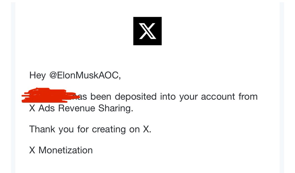 ElonMuskAOC's tweet photo. Did you know you can make money posting on 𝕏?

Today was another payday for content creators! 

Steps are simple:

1) Sign up for X Premium ($8/month purchased through Web)
2) Post quality content
3) Reach 5M impressions in past 3 months
4) Earn money! 

You’ll notice that your ad revenue will likely pay your X Premium Subscription and more!