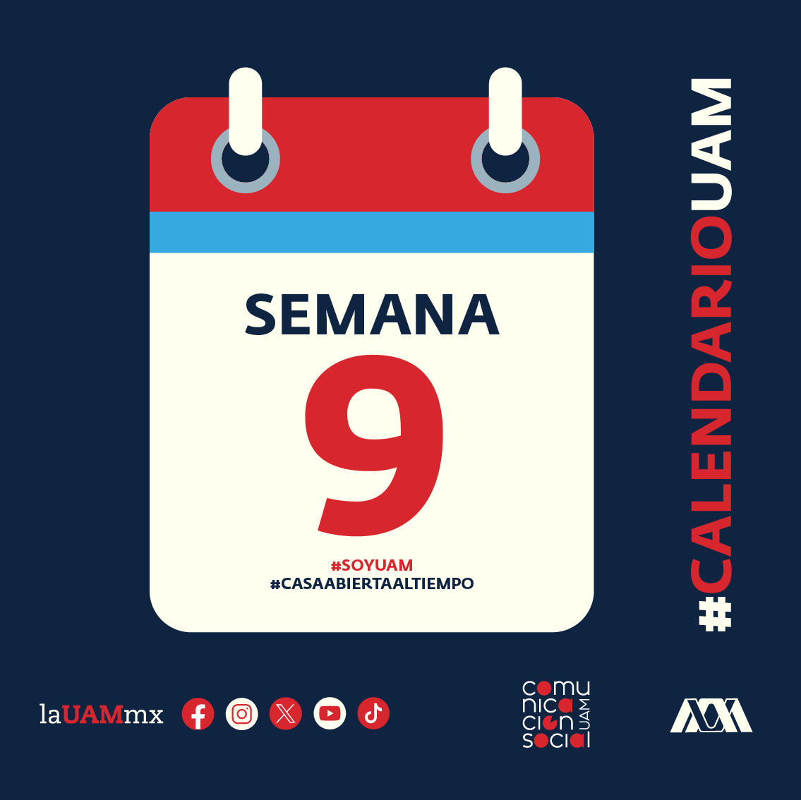 lauammx's tweet photo. #CalendarioUAM ¡Comienza la #Semana9 de actividades! ¡Éxito!
#UAM50 https://t.co/otShiwqhw8