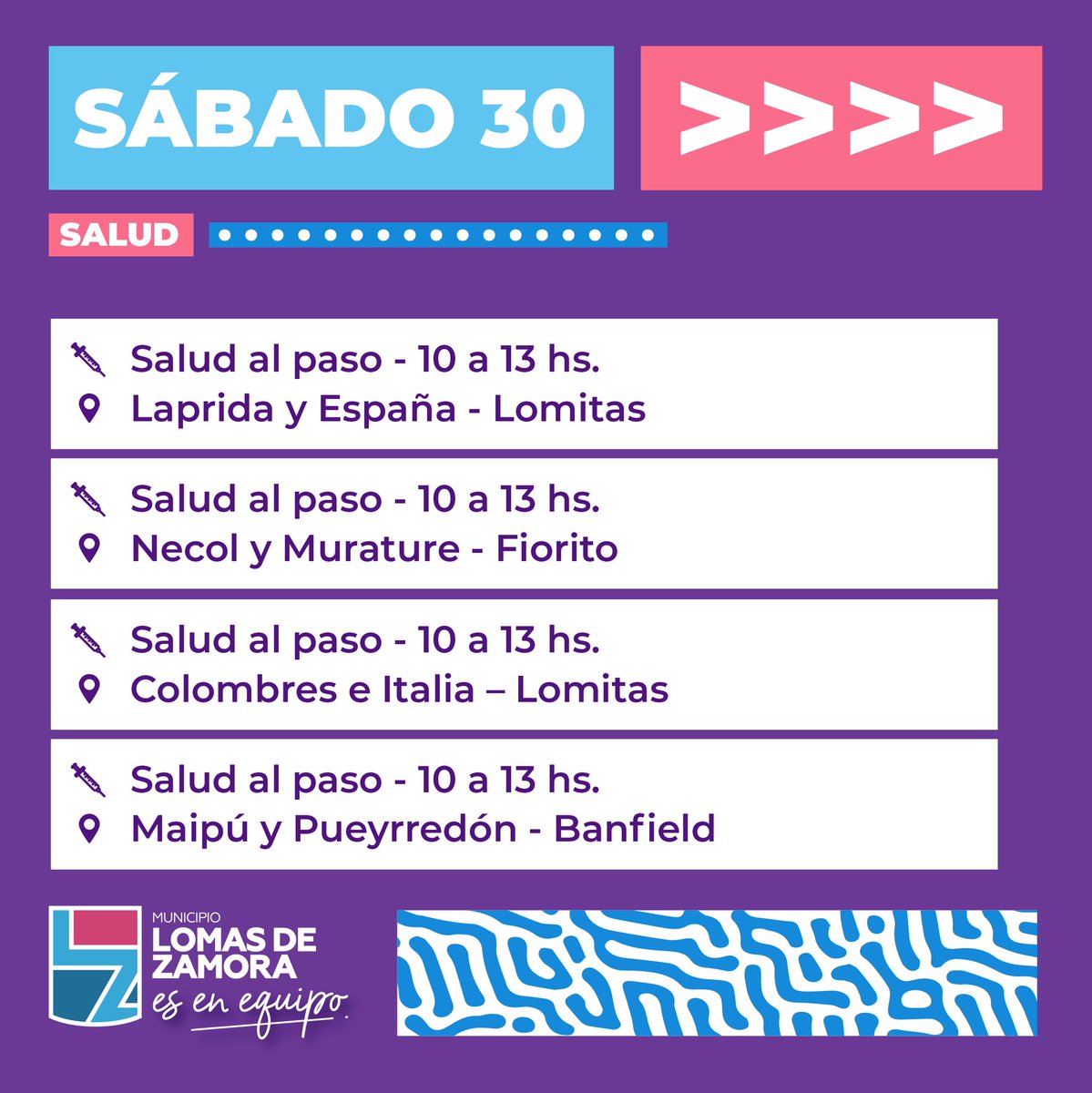 MunicipioLdeZ's tweet photo. 😎🙌🏻 Conocé algunas de las actividades gratuitas que tenemos para vos durante este fin de semana.

#Agendate
#LomasEsEnEquipo https://t.co/7gT3tjNRDD