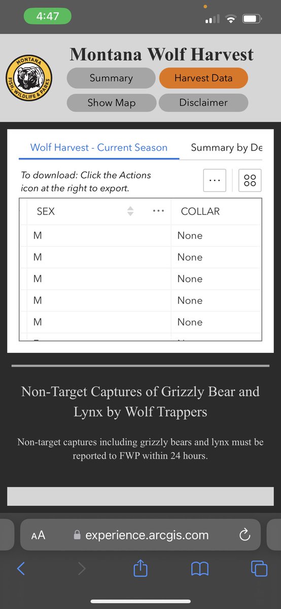 Oh look! If it isn’t @MontanaFWP sharing inaccurate information again for the number of wolves killed in Montana this wolf hunting and trapping season. One page saids region 3 has had 0 wolves killed, but on another page it says 2. @TrapFreeMT #Relistwolves