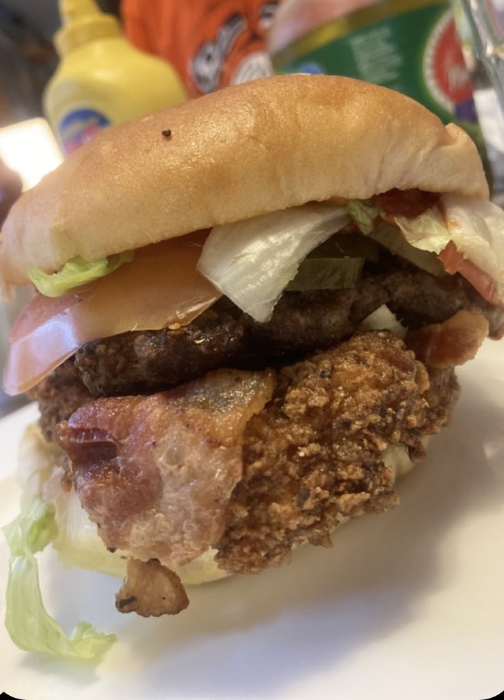 Takeout from Fearless Meat in The Beach.  Kid got “The Farm” burger.