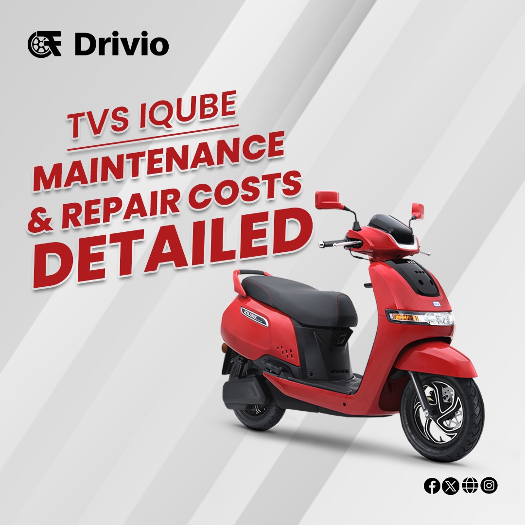 Get a clear picture of TVS iQube electric scooter maintenance and repair expenses in our latest article.

Read more drivio.in/reviews/tvs-iq…

#TVSiQube #ElectricScooter #MaintenanceCosts #ElectricMobility #ScooterMaintenance #ElectricVehicleCare #TVS #drivio_official