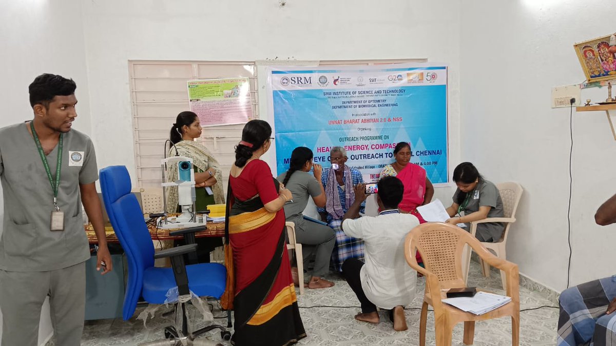 Outreach Medical Eye Camp @ Orathur (Adopted village) program conducted by Dr. Gnanvel and team via <a href="/Unnatbharat_Tw/">Unnat Bharat Abhiyan</a> 2.0 on, on26th Sep, 2023" 
<a href="/SRM_Univ/">SRM Institute of Science and Technology</a> #biomedical #medicalcamp