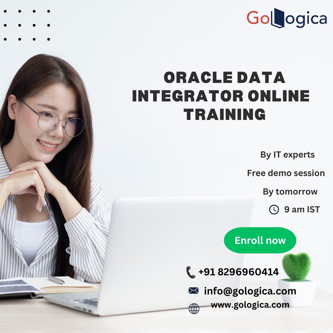 Learn Advanced Oracle Data Integrator Training at Gologica
#gologica #oracledataintegrator #DataIntegration #DataTransformation #etldeveloper #OracleAnalytics #OnlineTraining #oracledatabase #VirtualTrainings #corporatetraining #certification #OnlineCourses #freshers #developers