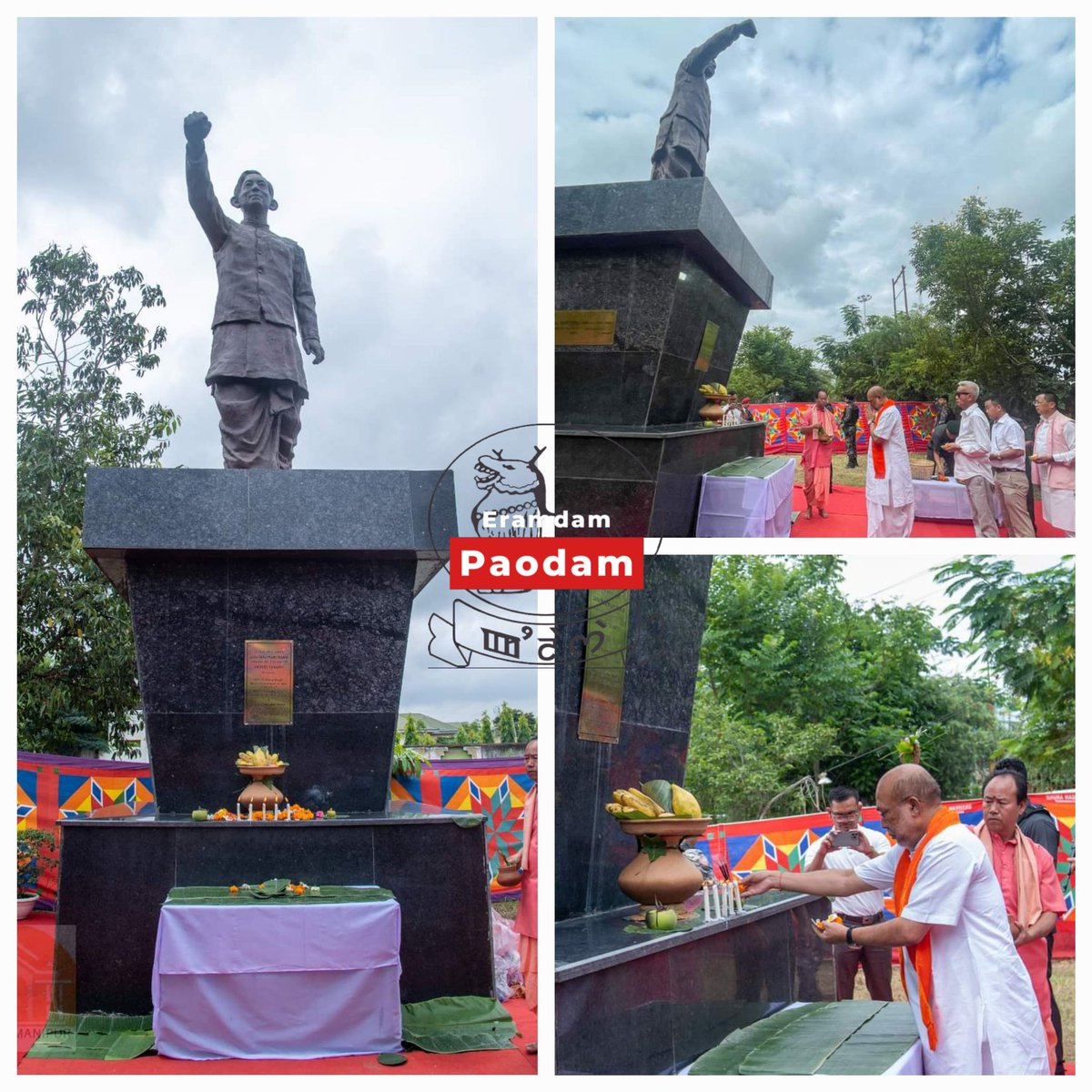 Shri N. Biren Singh paid tribute to mass leader Hijam Irabot on Irabot Day at Irawat Square, Lilashing Kongnangkhong, Thangmeiband, Imphal. Irabot Day commemorates the values ​​and principles for which mass leader Hijam Irabot stood – equality, justice and betterment of society.