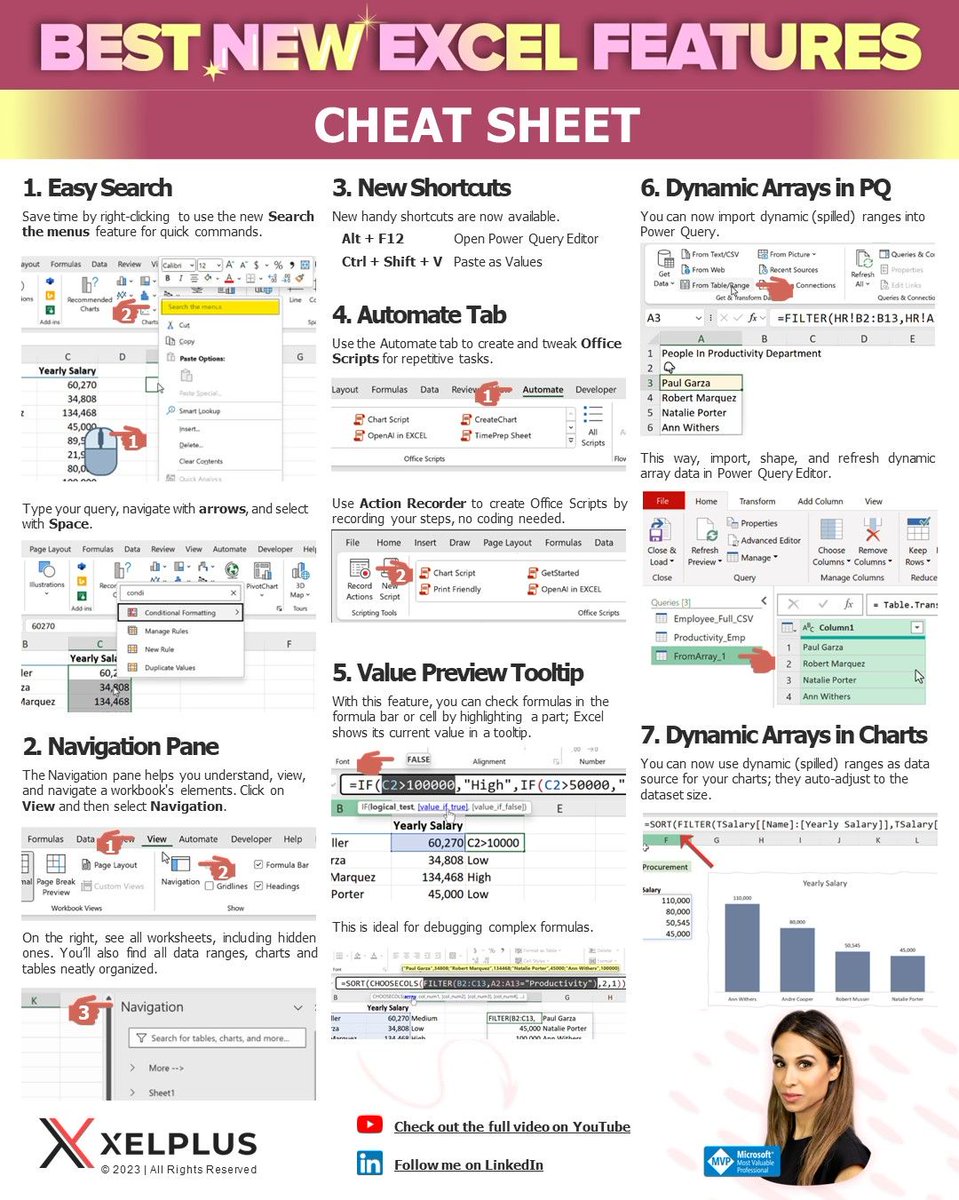 Crisp_EXCEL's tweet image. New Features in #Excel 
These will boost your productivity
#ExcelTips