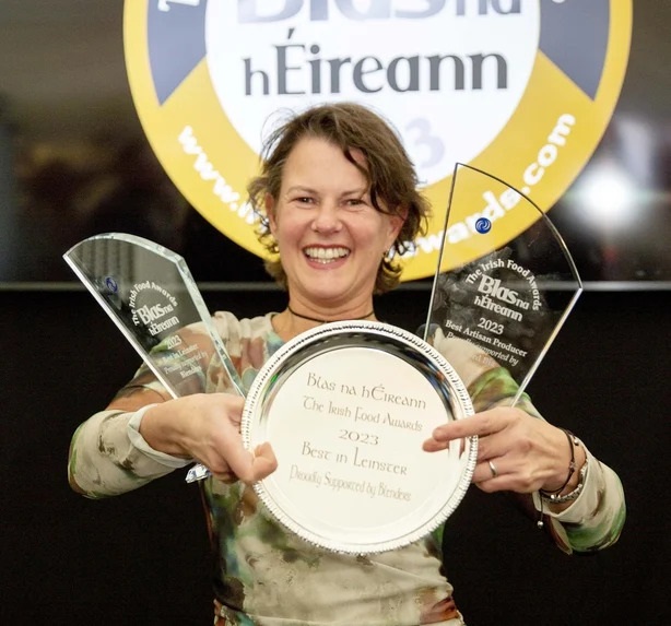 Wow!!! I'm overwhelmed! We were named <a href="/Bordbia/">Bord Bia - The Irish Food Board</a> Best Artisan Producer at the <a href="/BlasNahEireann/">Blas na hÉireann</a> #IrishFoodAwards - as well as Best In Leinster - and our new Salted Caramel &amp; Cashew Nougat and the <a href="/achillseasalt/">AchillIslandSeaSalt</a>  Sea Salted Cashew Nougat won joint Gold!
1/4
