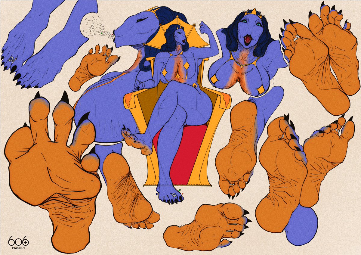 6o6Paws's tweet photo. Flat color footshots sheet comm for @seraph532 
A better look on Mona-Kee stompers ~
#alienfeet #humanoidfeet https://t.co/cqyRWLdl42