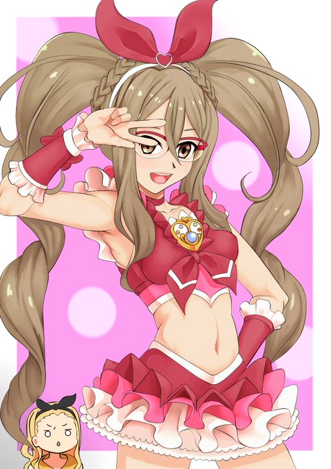 #見た事あるアニメ2つをごちゃまぜにする見た人もやる 
過去絵ですが 