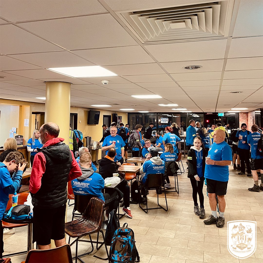 htafc's tweet photo. 🤩 Today is the day! 

🚶🏼‍♂️It’s time for #MilesforMarcus and our walkers are getting ready for the 18 miles ahead! 

#htafc | @yorkshirelegal https://t.co/a8St2kjy3C
