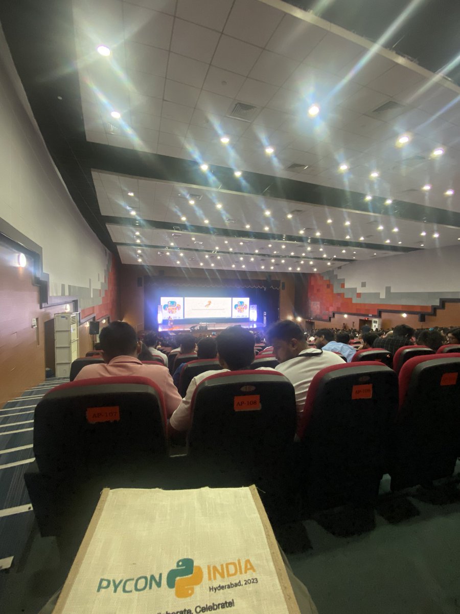 kranirudha's tweet image. Who else is at #PyConIndia2023
😁😁 👋🏼👋🏼
Keynote in progress…✨
#PythonForAll #CodeCollaborateCelebrate #PyConIndia