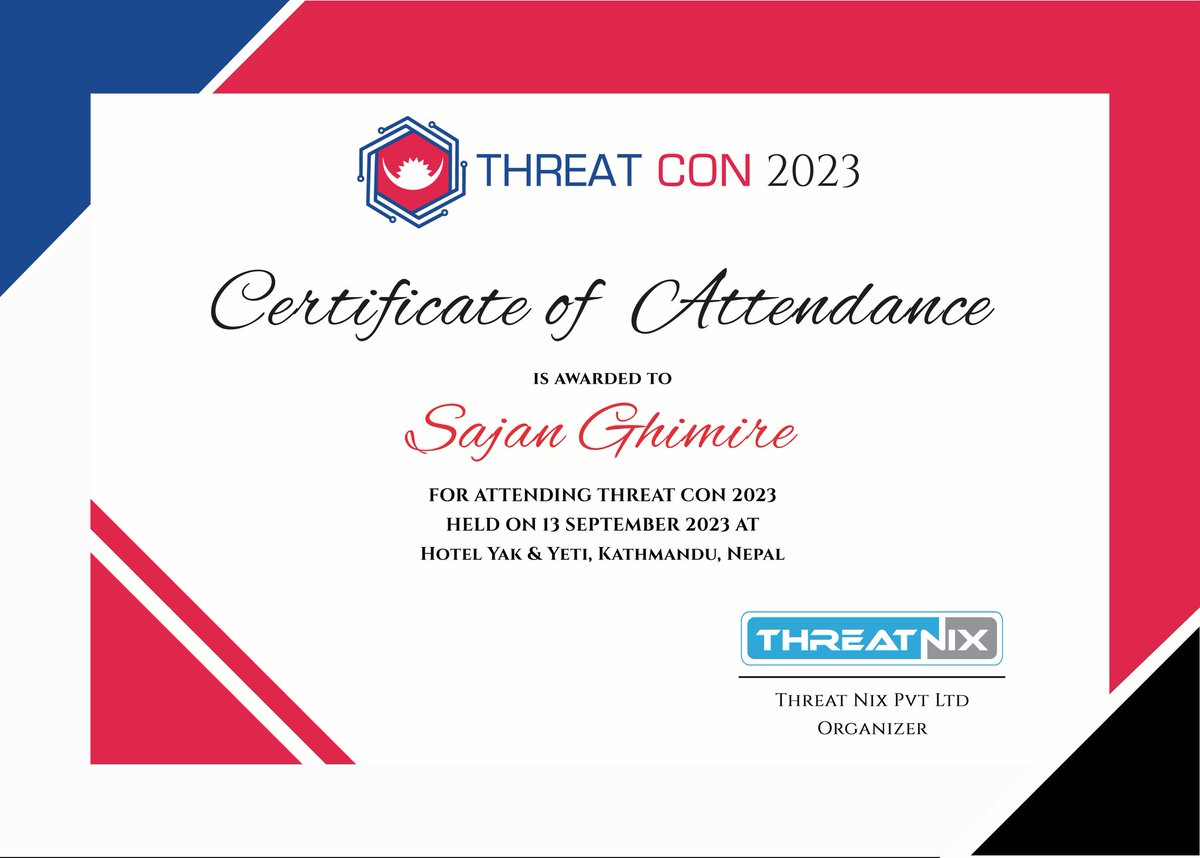 QuietEcho18's tweet image. ThreatCon2023  , -Fifth iteration of the first & only security conference  Nepal , sep 13 , 
@THREAT_CON  #threatnix #hackercommunity #PentesterNepal #infosec #security