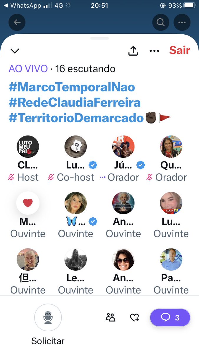 <a href="/ClaudiaBahia_13/">CLÁUDIA FERREIRA ATIVISTA INDÍGENA E POLITICA🏹🌱</a> Venham !!!