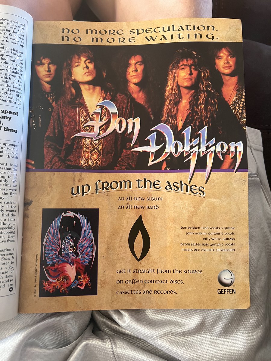 HairMetalGuru's tweet photo. #Dokken 1990 ad for the #dondokken solo album #upfromtheashes. #hairmetal https://t.co/VW7aAjippq