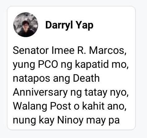 PolitiquePH's tweet photo. 🌸 Darryl Yap's Misdirected Scripts on Politics

Let’s dive into the whirlpool of drama that seems to follow Darryl Yap like a loyal pet. Our once-under-the-radar director decided to stretch his legs a bit too far into the political theater, courtesy of Senator Imee Marcos. Now, just to clarify, Yap had his 15 minutes of fame courtesy of Netflix, where his edgy attempts at filmmaking found a cozy corner. But let’s face it, a cozy corner on Netflix does not turn one into a Steven Spielberg. 🎥🍿🤷‍♀️

However, the winds of fortune blew his way when Senator Marcos handed him the golden ticket—a chance to direct the Len-Len series during the 2021-2022 campaign season and entrusted to him the direction of some pro-Marcos movies. Suddenly, Yap was standing in the limelight, a newfound political director spinning tales on celluloid. But as they say, fame is a heady wine, and our director gulped it down with gusto. 🎫💨🍷

Now we all know that the newfound fame can be a bit...intoxicating. Yap started to strut around the virtual spaces, picking fights with fellow directors, insulting celebrities who had strong opinions about them, and taking jabs at anyone who crossed his path. Oh, and let's not forget his lovely tiffs with netizens: Yap always made it a public spectacle by posting the photos of his critics and the critique he received, all while threatening lawsuits like they were going out of fashion. It's almost like Yap was competing in some underground feud Olympics and was desperate for gold. 🥇👊🎭

But the crème de la crème of his escapades started unfolding when he decided to brew some family drama within the Marcos clan. Ah, nothing screams 'desperation for relevancy' louder than meddling in family affairs, right? Suddenly, according to Yap’s new narrative, it was Imee versus everyone, including her brother, President Bongbong Marcos, and the First Lady, Liza Marcos. And oh, Yap didn’t stop there; he had some bones to pick with the President's communication team—the PCO. 🍿🏆👨‍👩‍👧‍👦

Ah, the curious case of Yap’s tirade against the President's Communication Operations Office (PCO). It's bewildering how a director, who's more suited to orchestrate drama on set, suddenly finds the audacity to cast aspersions on a governmental communication arm. Our director seemed to have a few choice words for the PCO, insinuating there might be some sinister plot cooking in its offices. Oh please, Mr. Yap, since when did you exchange your director's chair for a political analyst's desk? 🎬👓🎭

Now, painting a picture of discord within a high-profile political family is akin to playing with fire, and Yap seemed more than willing to get his fingers charred. With every cock and bull story he spun about a "right" and a "wrong" Marcos, the audience started to see through the smoke screen. Mr. Yap, the political vulture, might enjoy a good piece of fictional drama, but the public? Not so much. 🎭🔥👀

And here’s the icing on the cake: Darryl Yap seems to be under the illusion that his divisive narrative adds some spice to the political discourse. Unfortunately, the only thing it's adding is a dose of unnecessary drama and a series of eye rolls from the audience. Maybe it's time Yap sticks to what he knows best—directing—and leaves the political storytelling to those with a more nuanced understanding of the political climate. 🍰👎😒

Darryl Yap’s leap from obscurity to fleeting fame has now nosedived into a pit of questionable narratives and public skepticism. The narrative Yap is trying to sell is as thin as the plot of a badly written soap opera, and sadly, it’s not the kind that gets you a cult following. Here’s a piece of advice, Mr Yap: maybe it’s time to roll the credits on your political narrative and call it a day. 🎬🙄👋