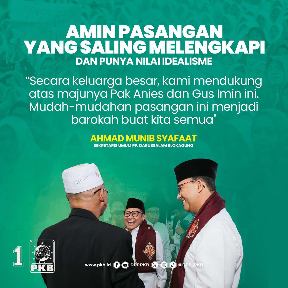 dm_sajo's tweet photo. *AMIN*
#PolitikMerangkul
#AniesMuhaimin2024

Politik Merangkul,Pemimpin Adil,Jujur,Visioner,Berwawasan Luas

@cakimiNOW
@DPP_PKB https://t.co/JYkusBEFT2