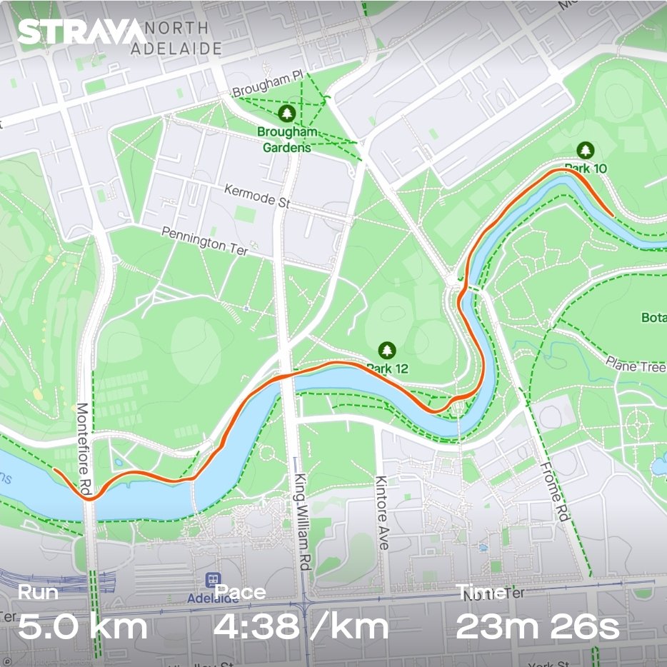 TripurariRai's tweet photo. 46/2023 Run: 5.0 km in 23.26 minutes 🏃‍♂️🏃‍♂️

#asics #outdoors #Run #runningmanlive #strava #RunningMan #runon #run2023 #running #outdoors
#parkrun #Adelaide https://t.co/IL8UIOpoIo