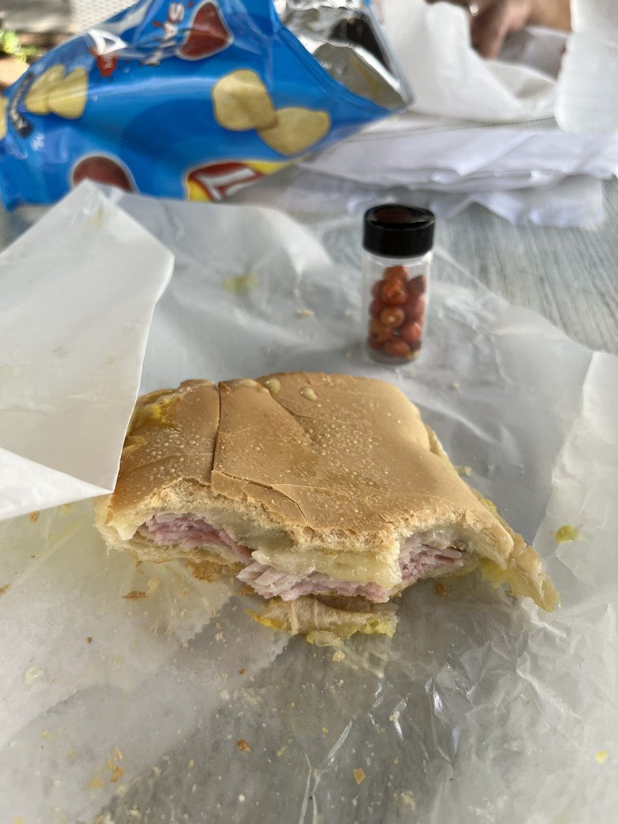 In Miami so I had to get a Cuban sandwich. It was delicious, but needed something. Added some chiltepins and gave it some real sabor! Chiltepins; never leave home without it. Told ya <a href="/PatiJinich/">Pati Jinich</a>. Best. Chile. Ever.