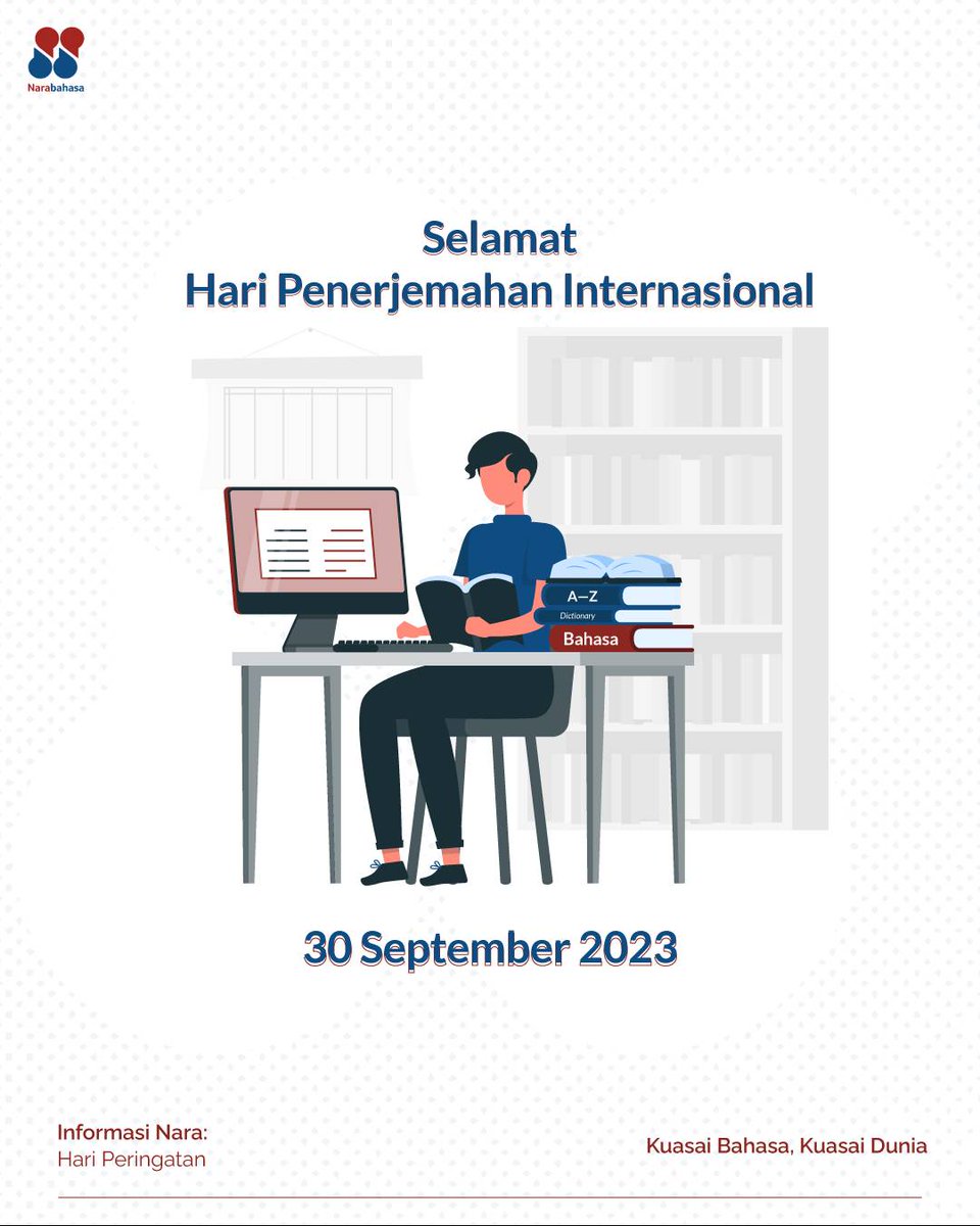 narabahasa's tweet photo. Selamat Hari Penerjemahan Internasional, Kerabat Nara! Apa buku terjemahan yang sudah Kerabat Nara baca pada tahun ini?
#hariperingatan #haripenerjemahaninternasional #narabahasa https://t.co/uvL0Mgjkis