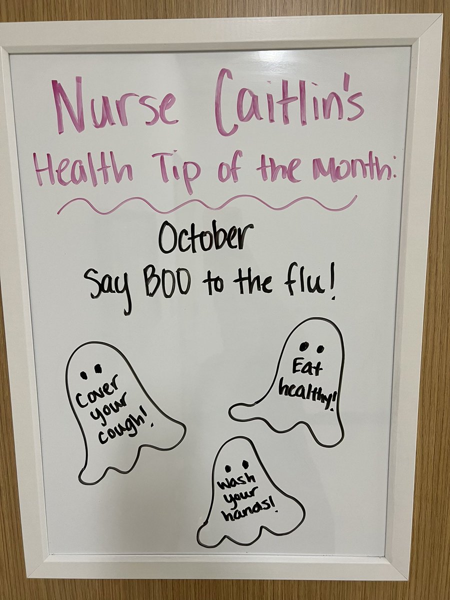 When we come back to school on Monday, it will be my most favorite month of October! But also the start of flu season….stay healthy! #NTtrailblazers